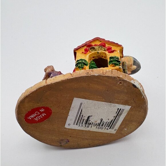 Santa Claus Painting Christmas Figurine Opening House Artist Holiday Scene - Picture 5 of 9